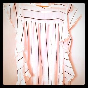 Classic island pinstripe summer top